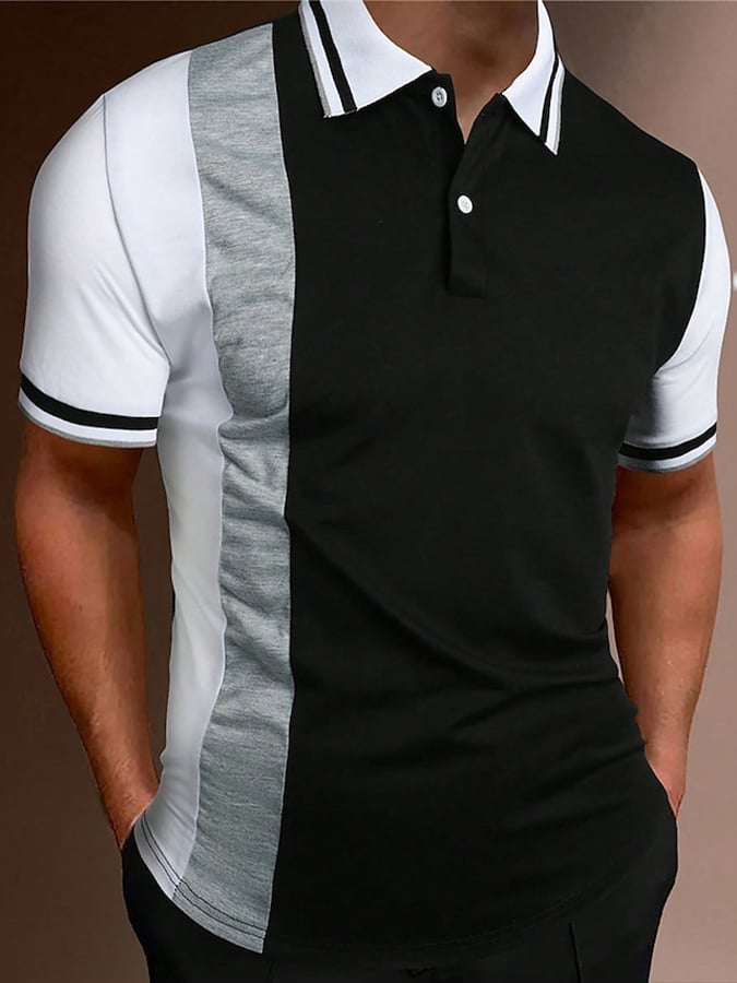 Camisa polo estampado solapa Pullover casual