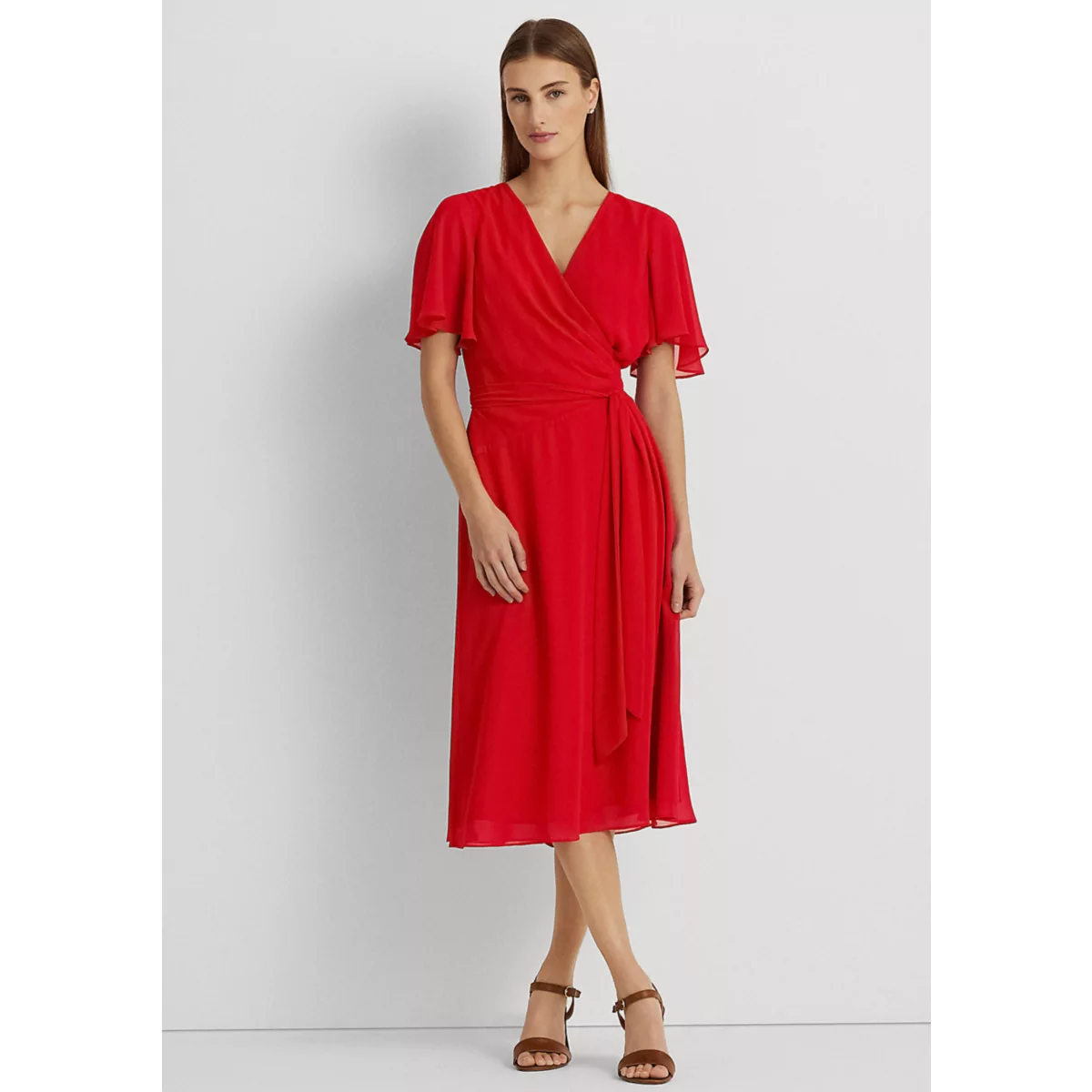 Belted Georgette Dress - 6
