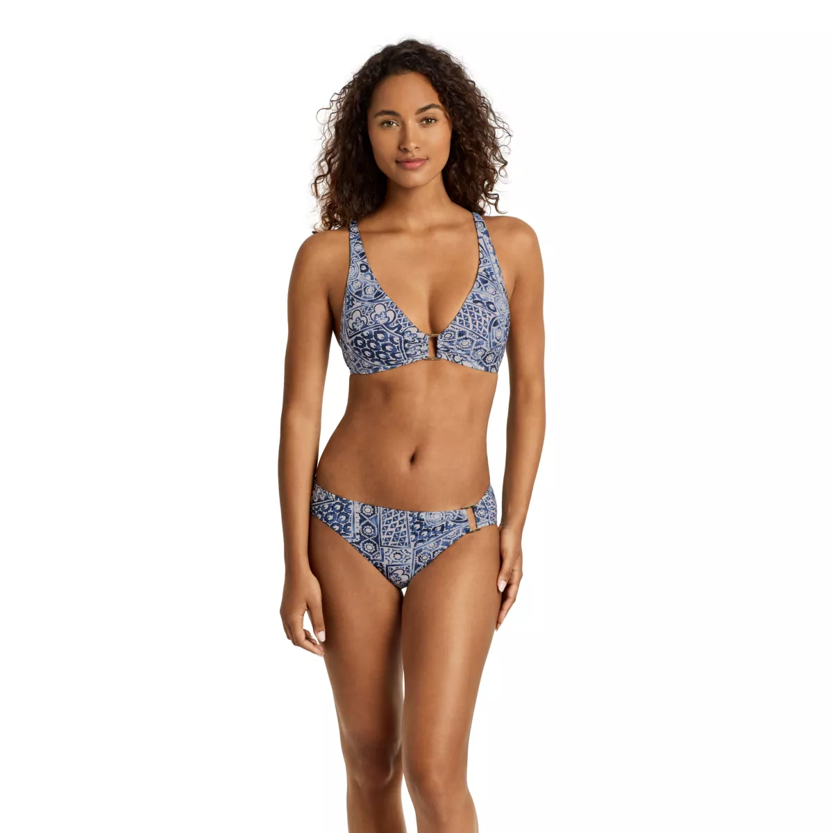 Watercolor Tile Ring Over the Shoulder Bra - 1