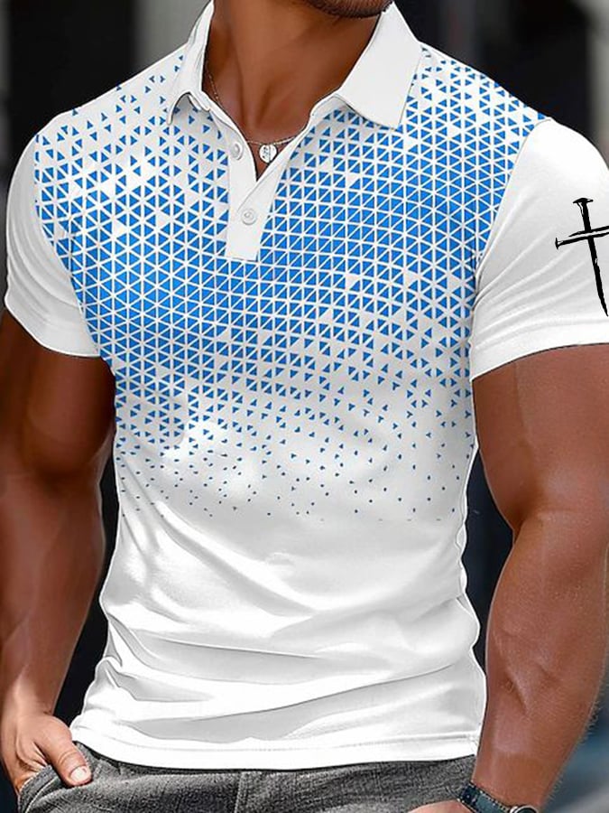 Casual Contrast Color Faith Polo para hombre