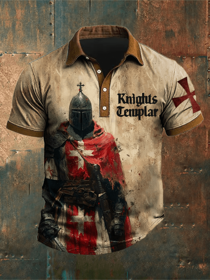 Camisa polo retro Put On The Full Armor Of Godd Faith estampado para hombre
