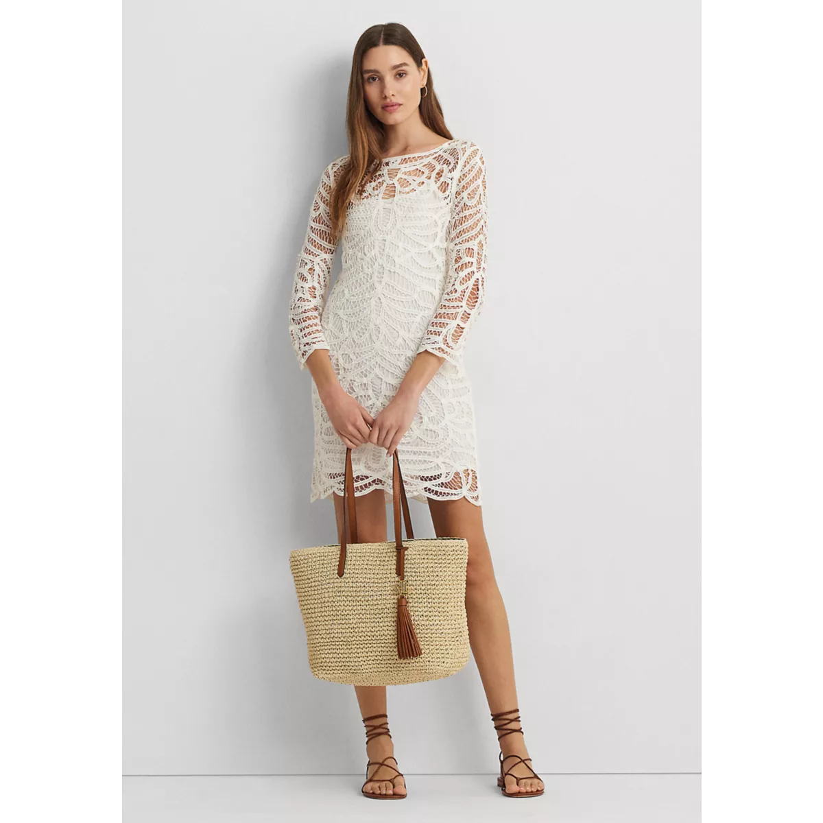 Battenberg Lace Sheath Dress - 4