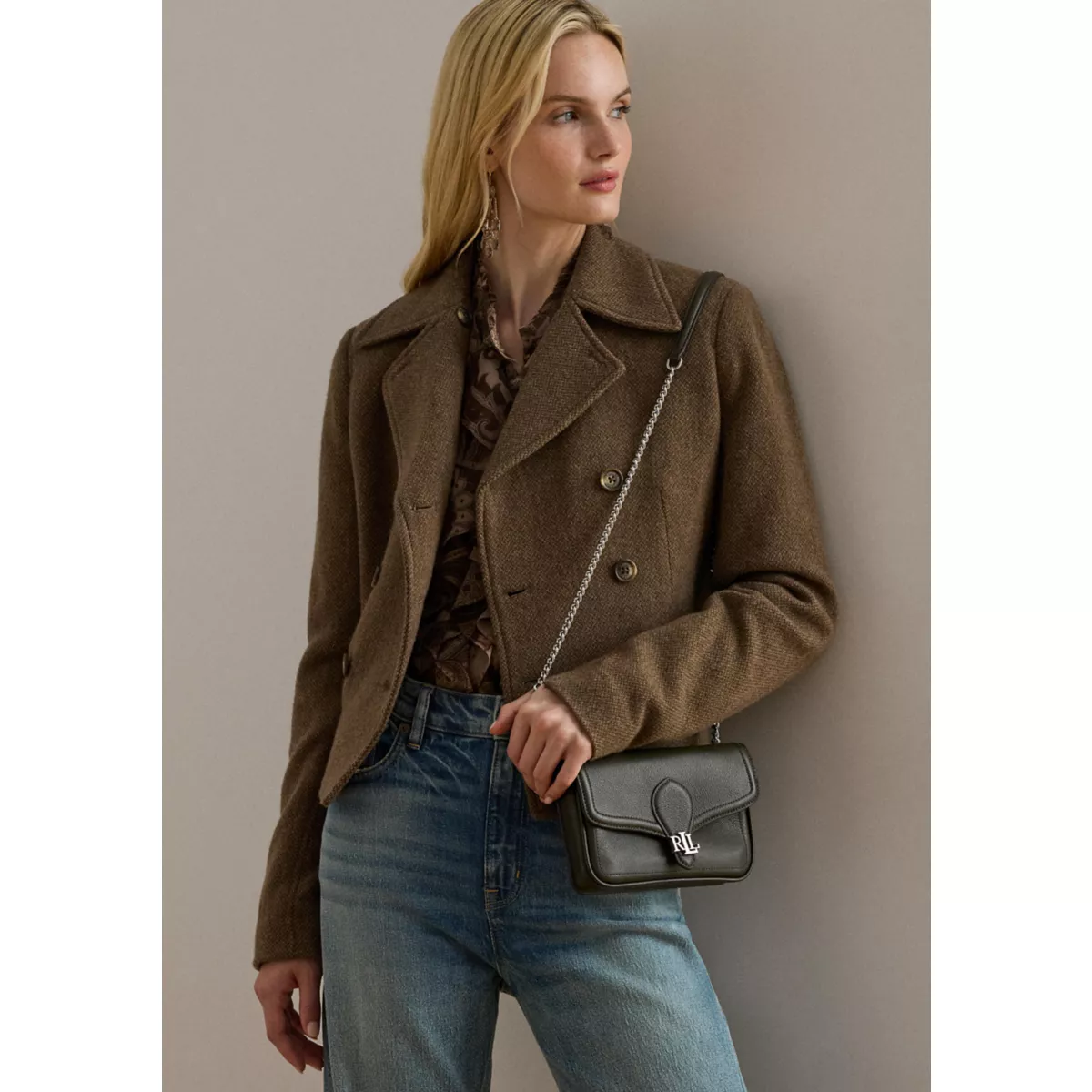Pebbled Leather Bradley Crossbody Wallet - 8