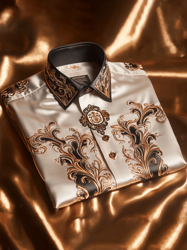 Camisa de lujo Gorgeous de manga larga para hombre