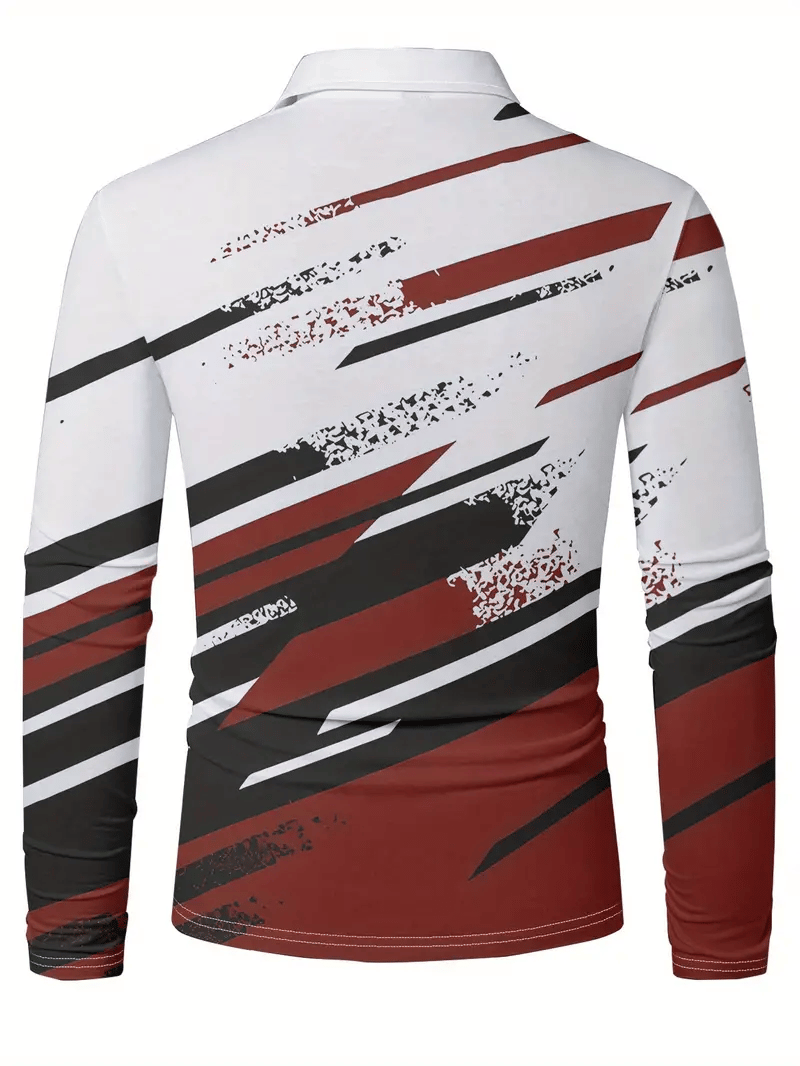 Ejecutivo casual a rayas con botones Polo para hombre