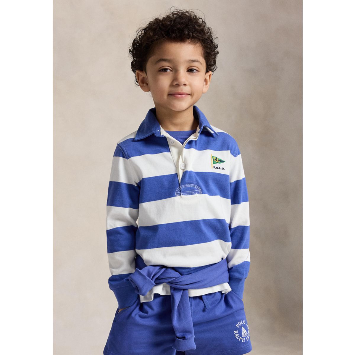 Boys 2-7 Nautical-Inspired Cotton Rugby Shirt - 1