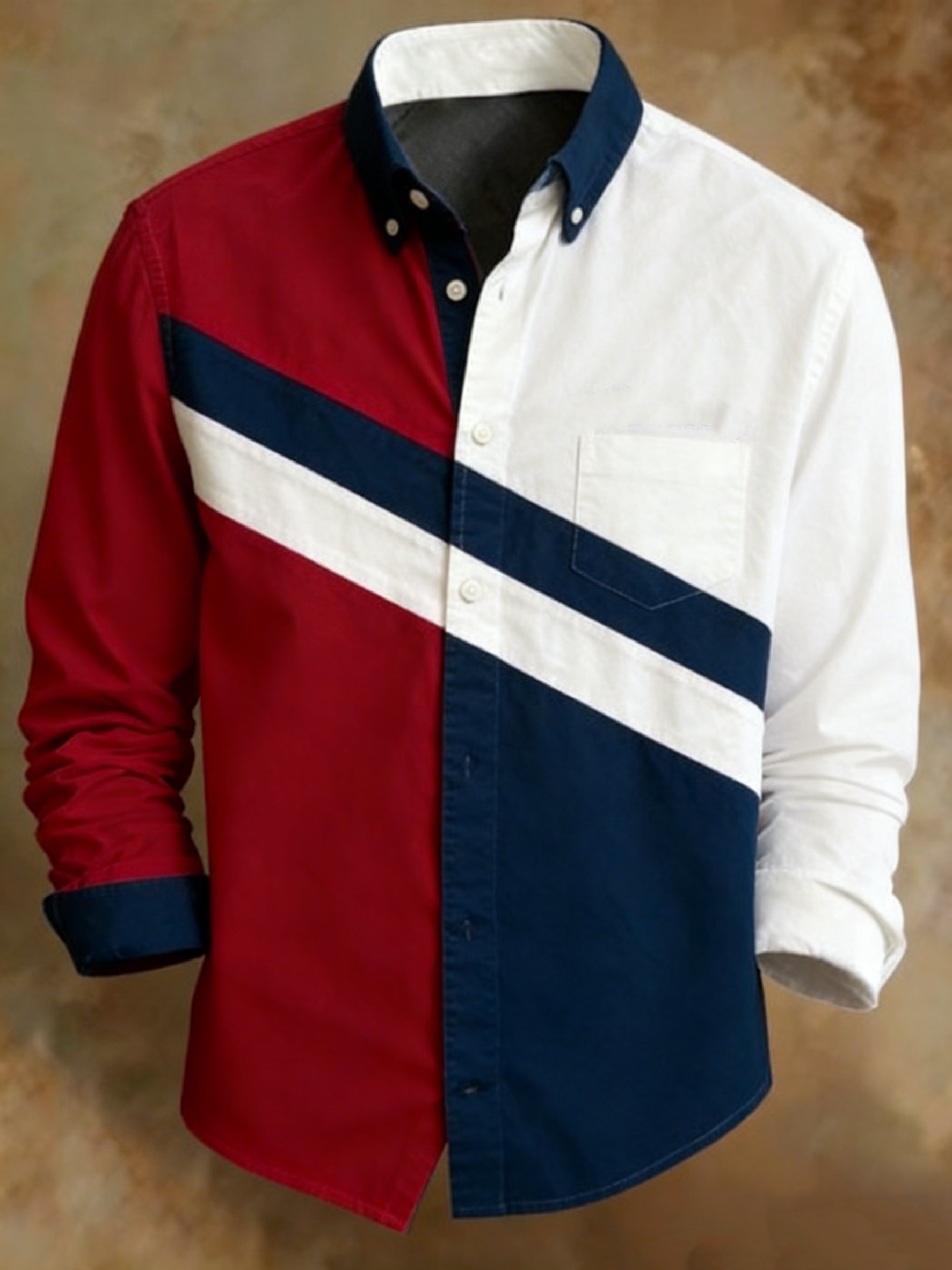 Retro TH a rayas diseño Princamiseta para hombre