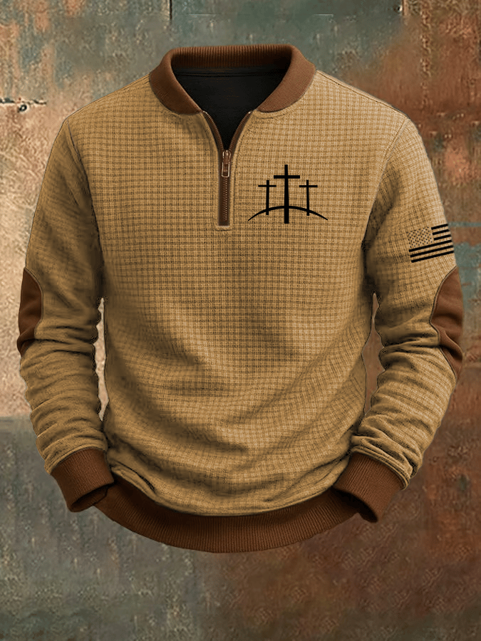 Sudadera Faith estampado jacquard con cierre para hombre