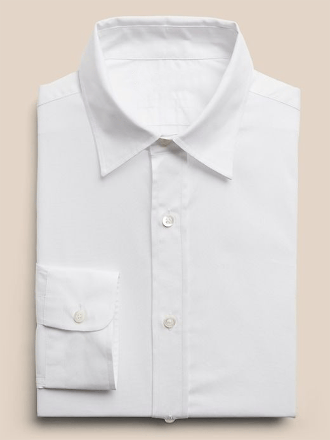 Camisa de color sólido Design ejecutivo casual para hombre