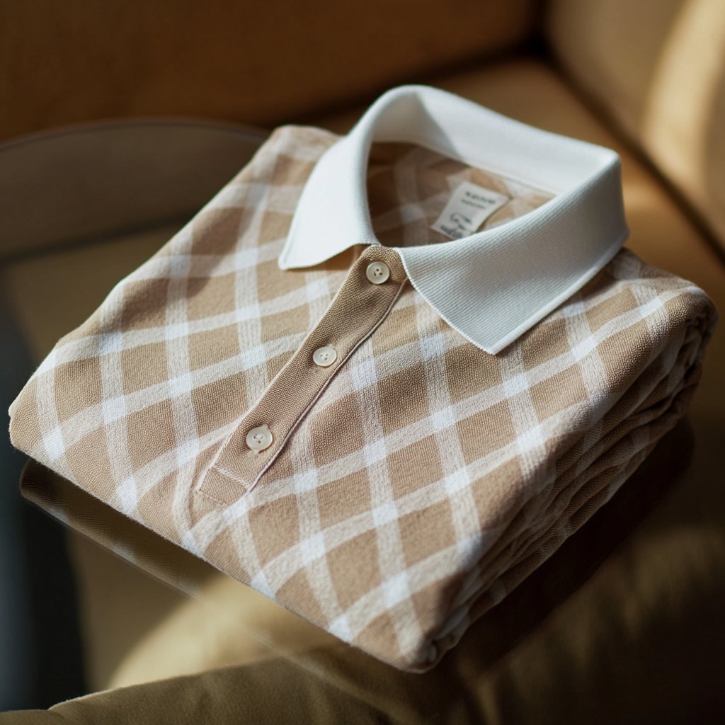 Camisa polo ejecutivo casual jacquard Button de manga corta para hombre