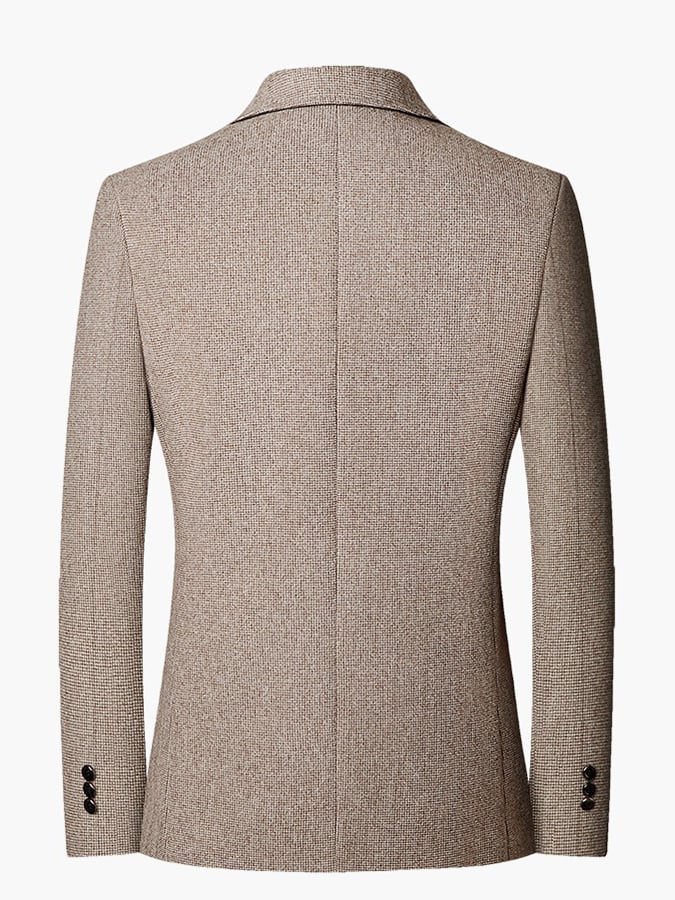para hombre Work Office Notched Collar Solid Regular Fit saco