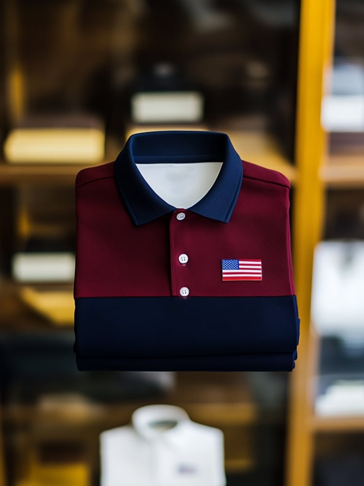 Camisa polo ejecutivo casual Button de manga corta para hombre
