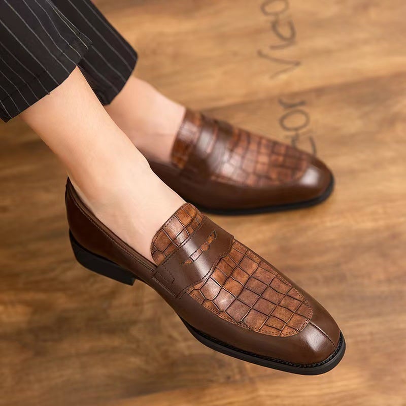 Zapatos ejecutivo casual cuero para hombre