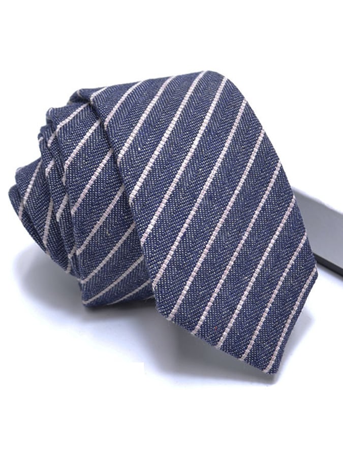 De modaable casual Versatile ejecutivo de algodón And de lino Tie para hombre