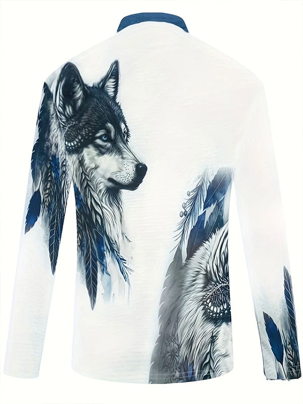 Camisa polo casual Animal estampado para hombre