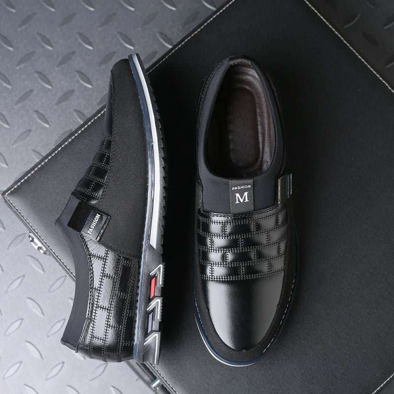 Zapatos ejecutivo casual Simple de moda cuero para hombre