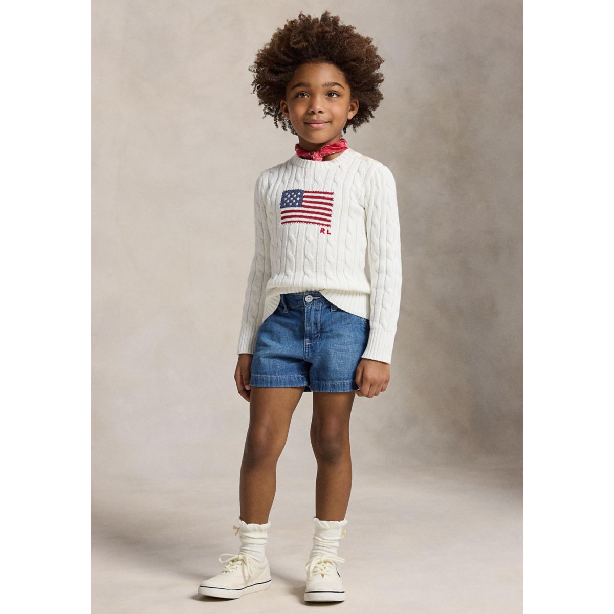 Girls 4-6x Indigo Cotton Denim Shorts - 3