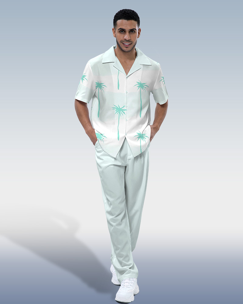Rianmond Coco de manga corta Walking Suit para hombre
