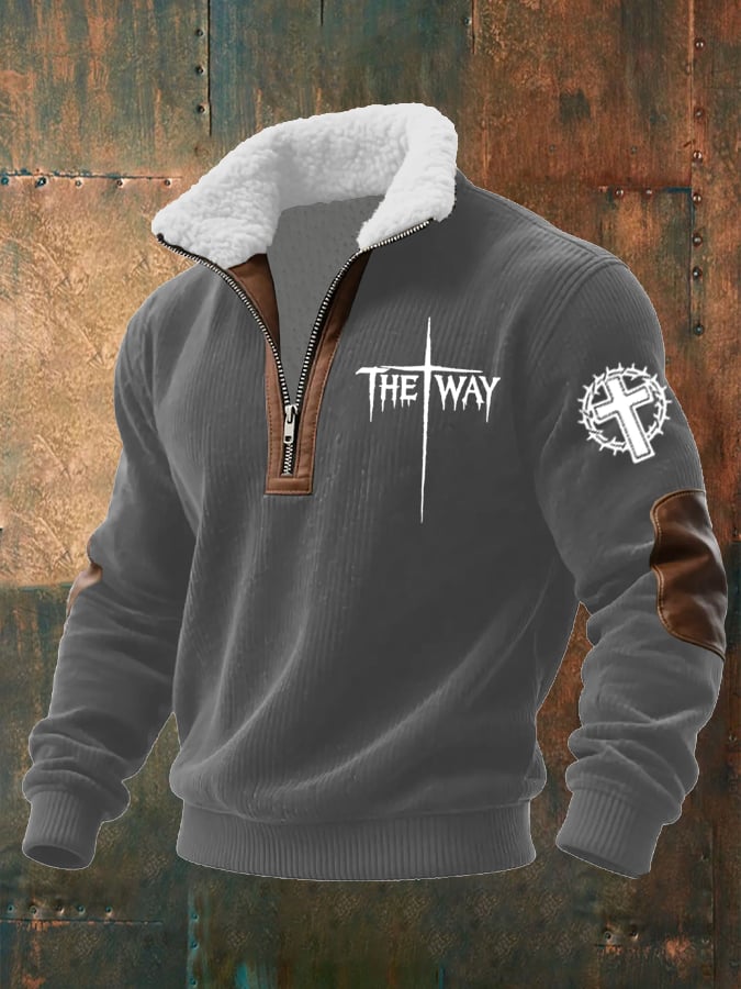 Sudadera Faith estampado cierre para hombre