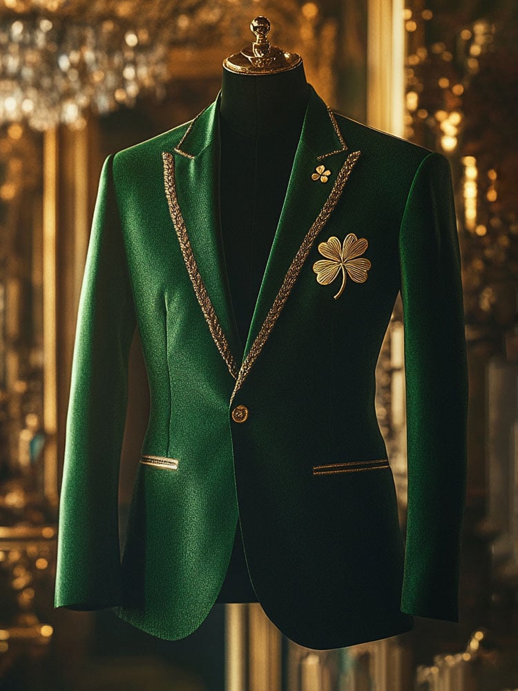 Chaqueta Green a cuadros de lujo ejecutivo Suit para hombre