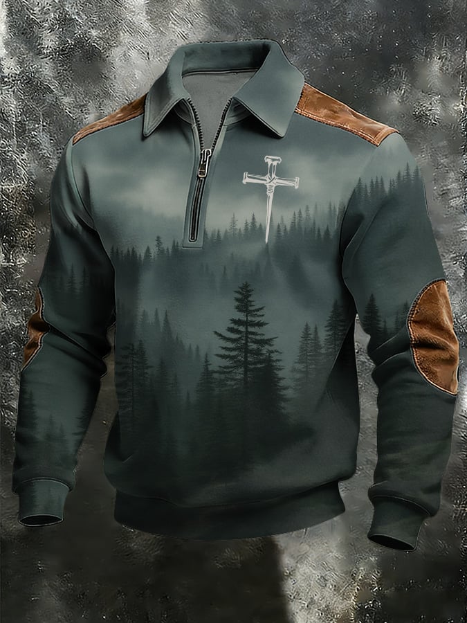 Sudadera vintage-Style Faith estampado -Fast Shipping para hombre
