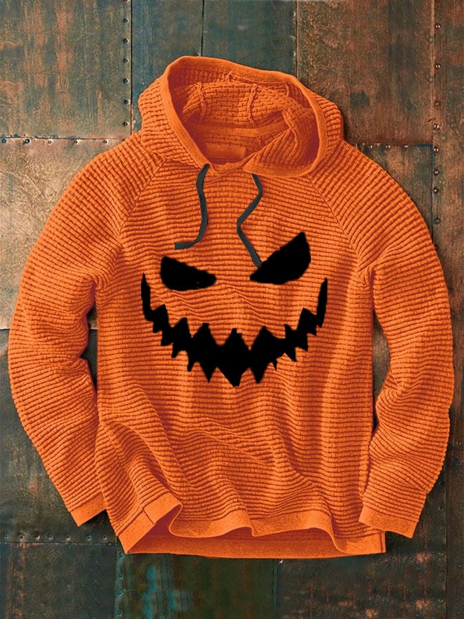 Sudadera Halloween Grimace estampado casual Hooded para hombre