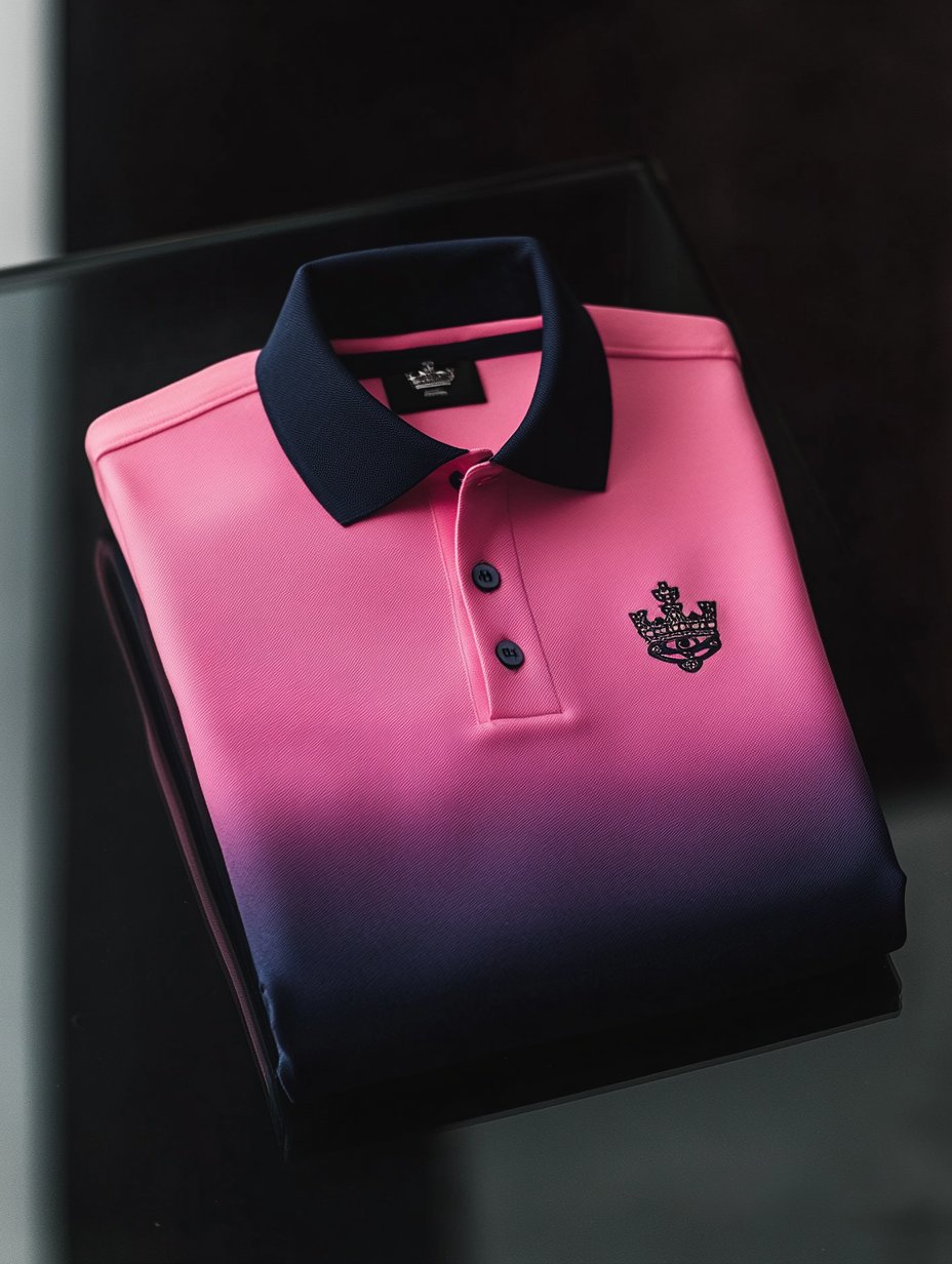 Camisa polo clásico ejecutivo Logo Button de manga corta para hombre
