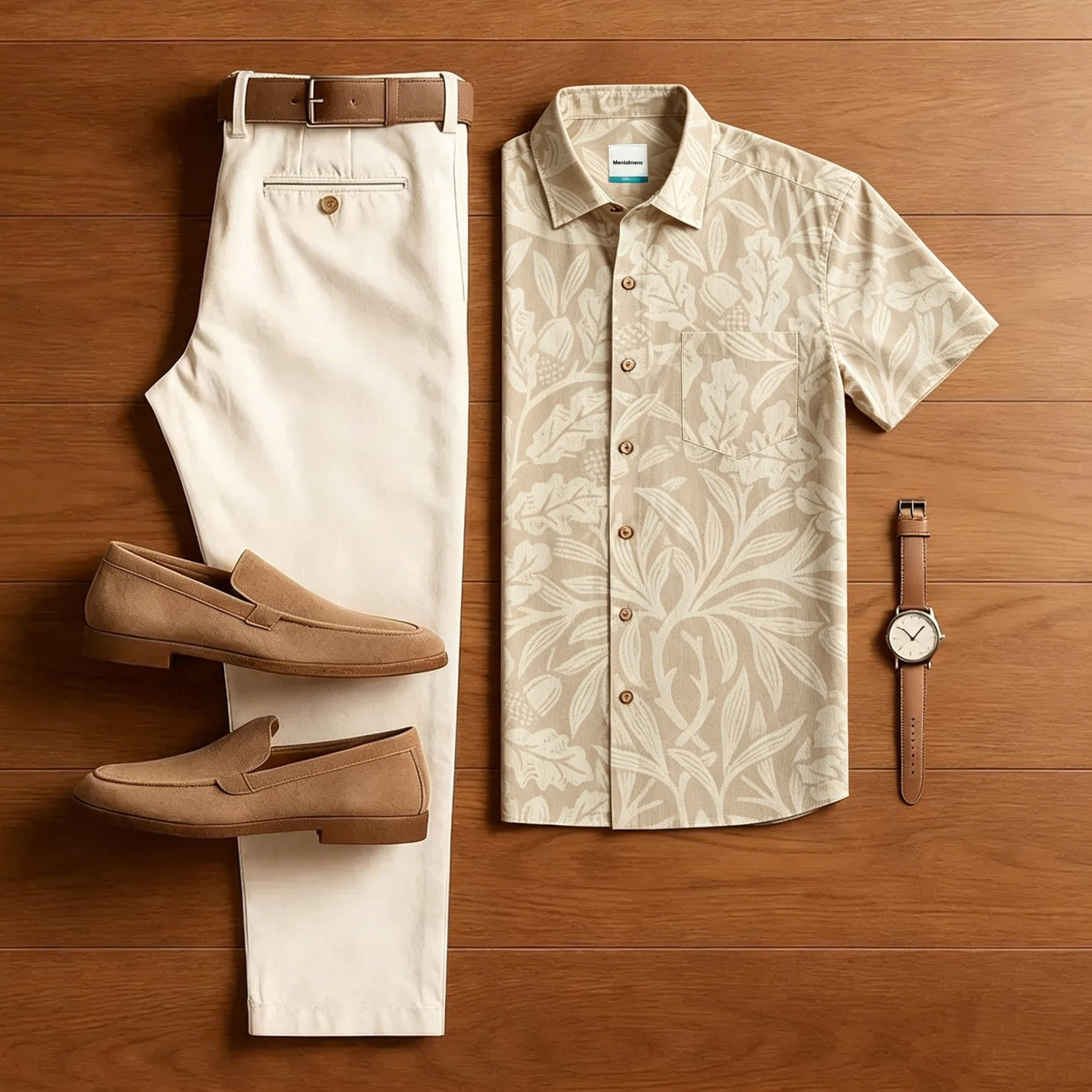 Oak Leaf estampado Lightweight Men Outfit