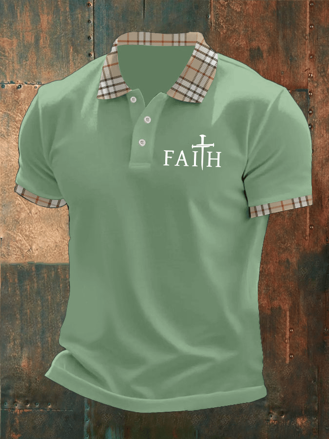 Camisa polo Faith estampado casual para hombre