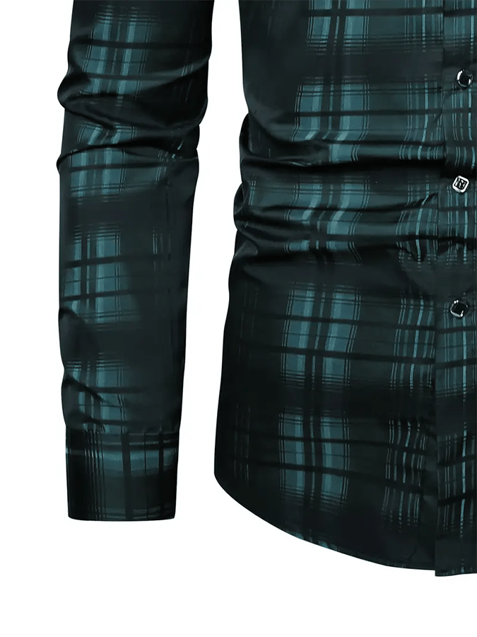 Camisa a cuadros ejecutivo casual para hombre