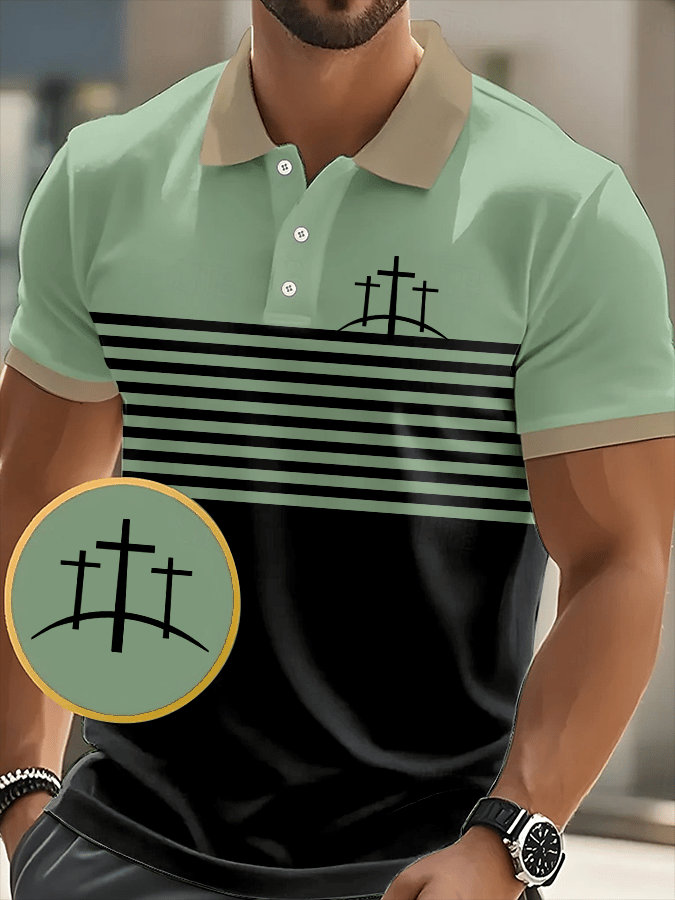 Camisa polo Faith estampado casual para hombre