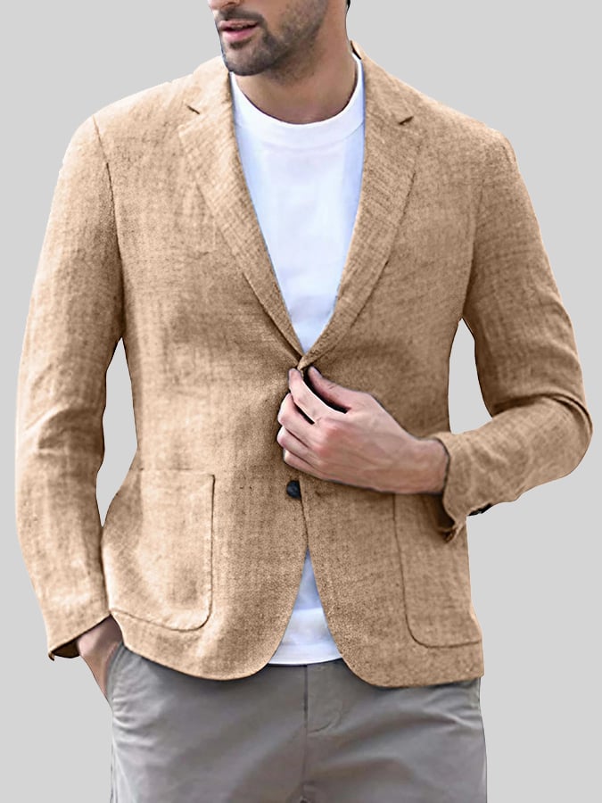 Casual One Button de manga larga casual Suit