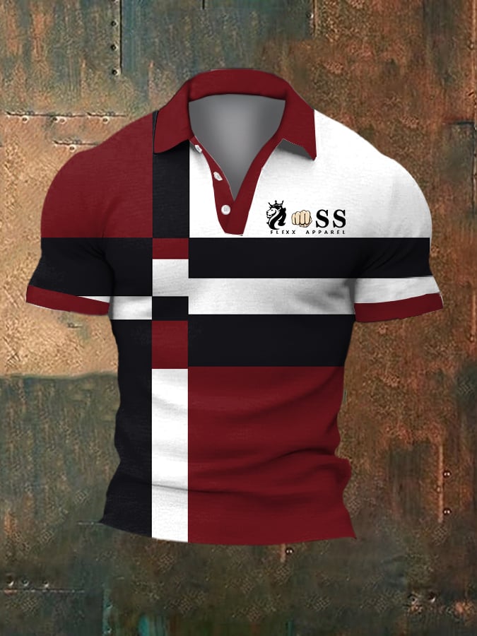 De moda casual ejecutivo Contrast Color Polo para hombre
