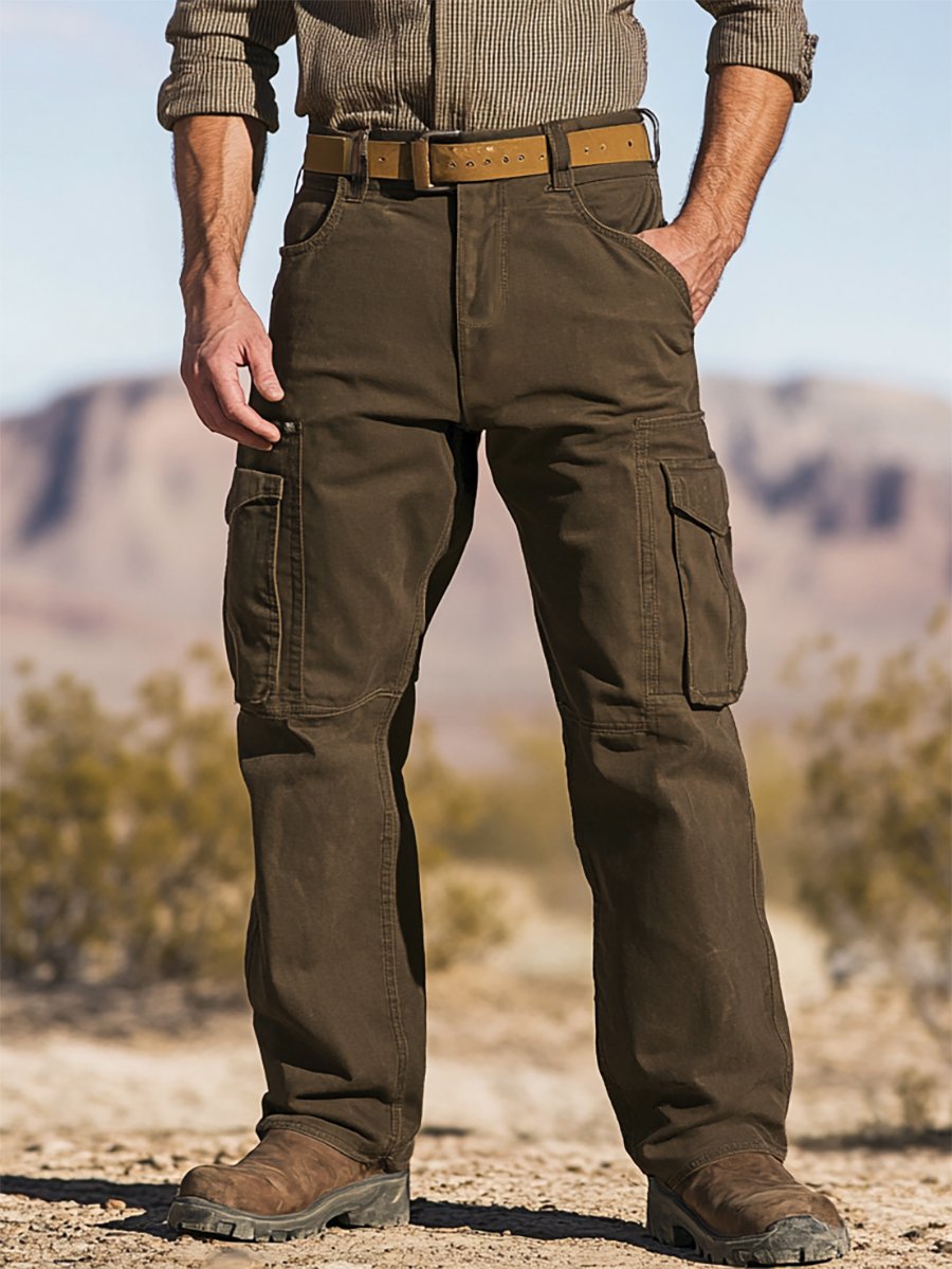 Vintage Multi-bolsillo Overalls para hombre