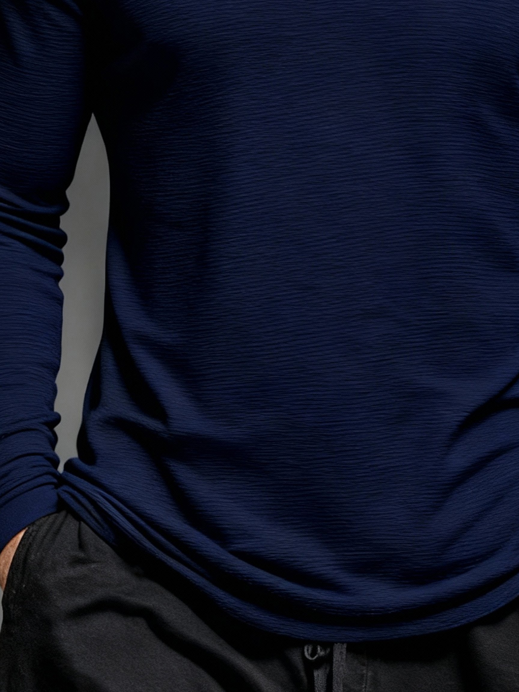 Camiseta Basic clásico de manga larga para hombre