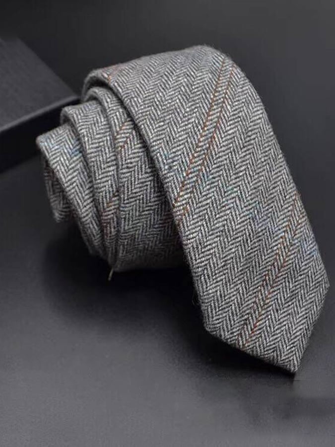 Vintage Versatile Herringbone Design a rayas Tie para hombre