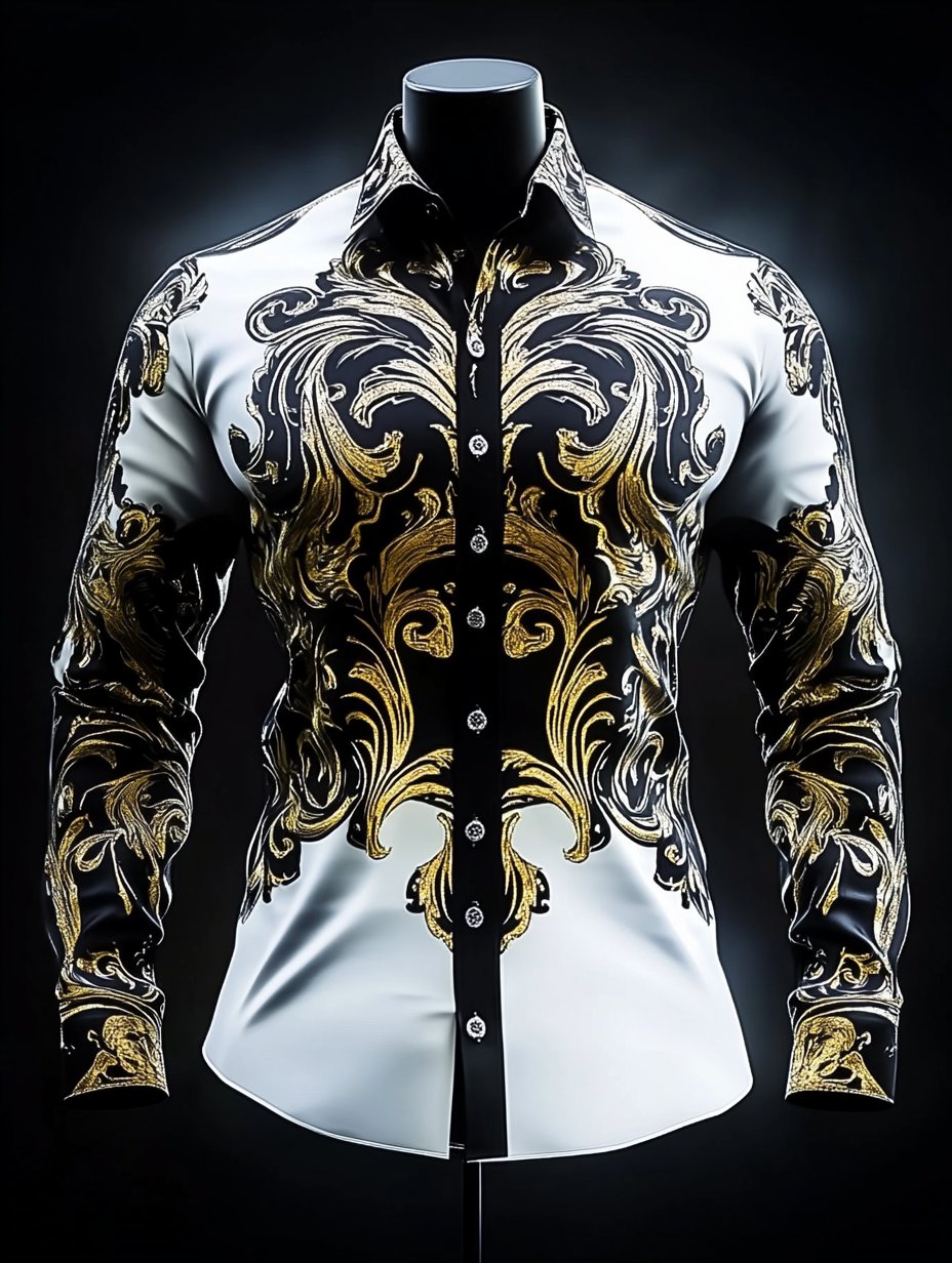 Camisa de lujo Gorgeous de manga larga para hombre