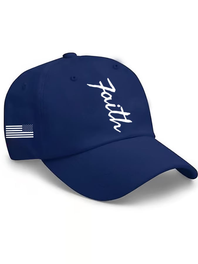 Unisex Faith&Flag Print Baseball Cap