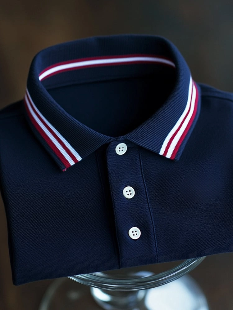 Camisa polo ejecutivo casual Button de manga corta para hombre