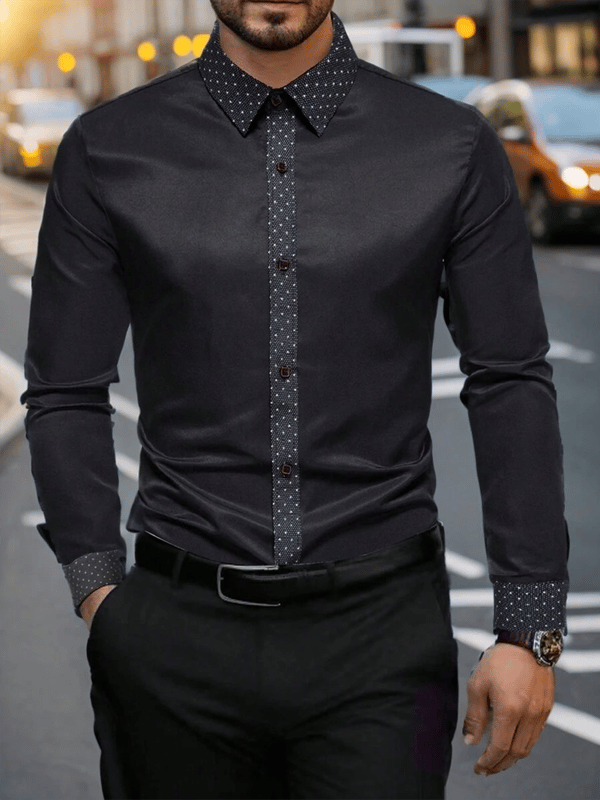 Camisa ejecutivo casual de manga larga para hombre