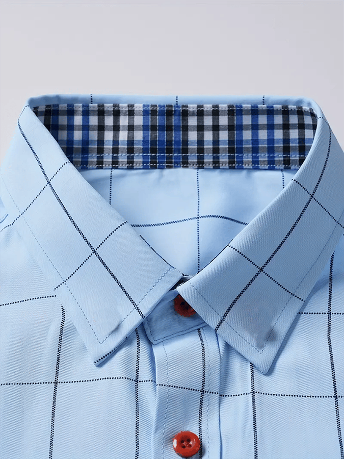 Camisa a cuadros ejecutivo casual para hombre