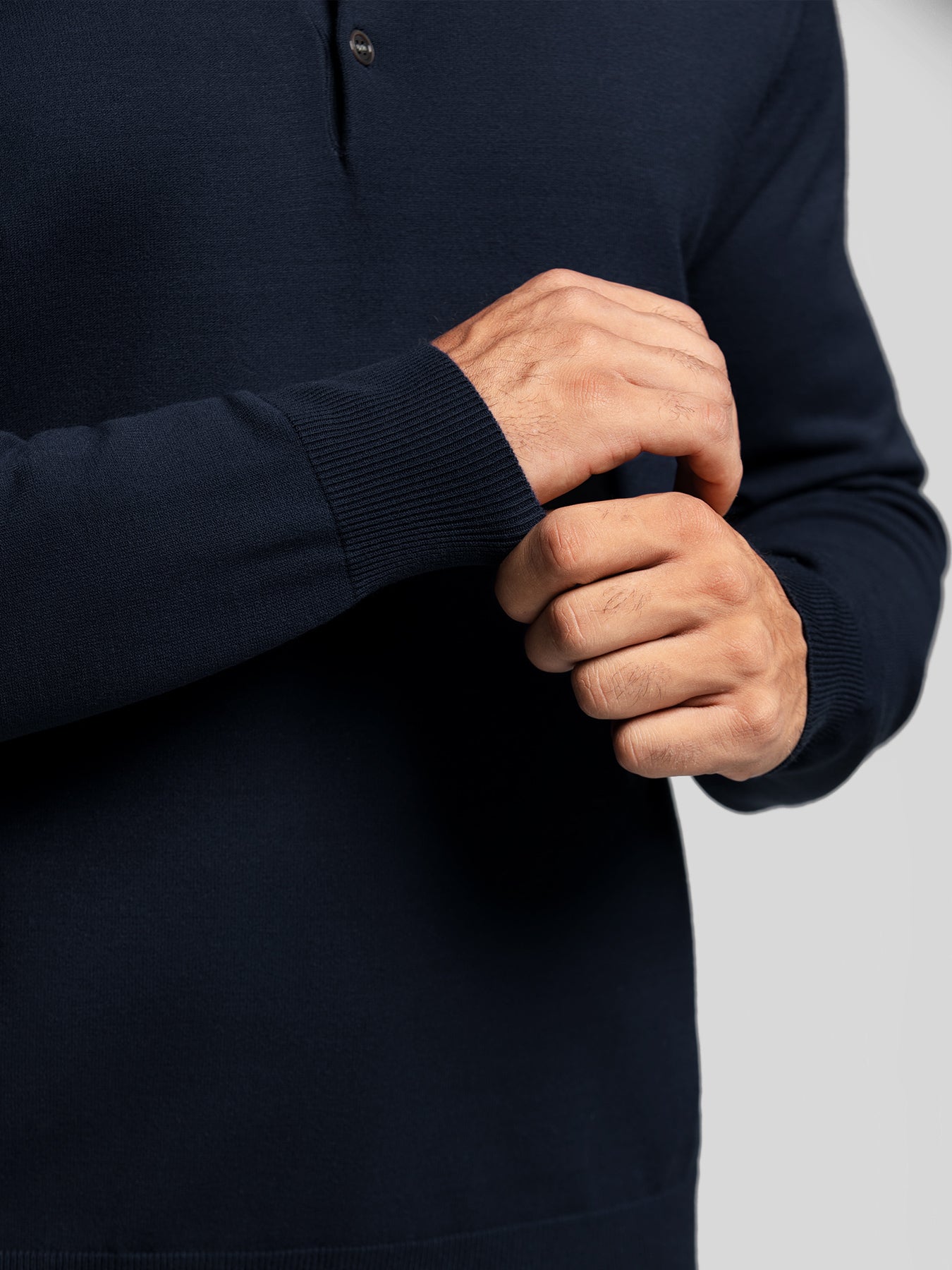 Gentletejido Buttoned cuello Sweater Polo