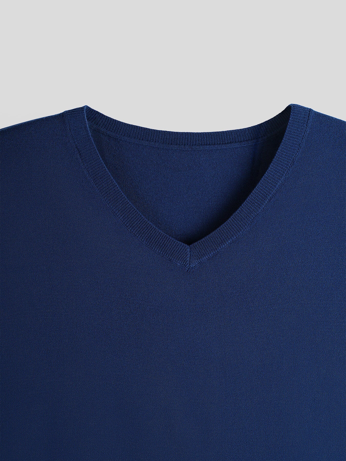 Camiseta Gentletejido de manga corta V-neck tejidoted