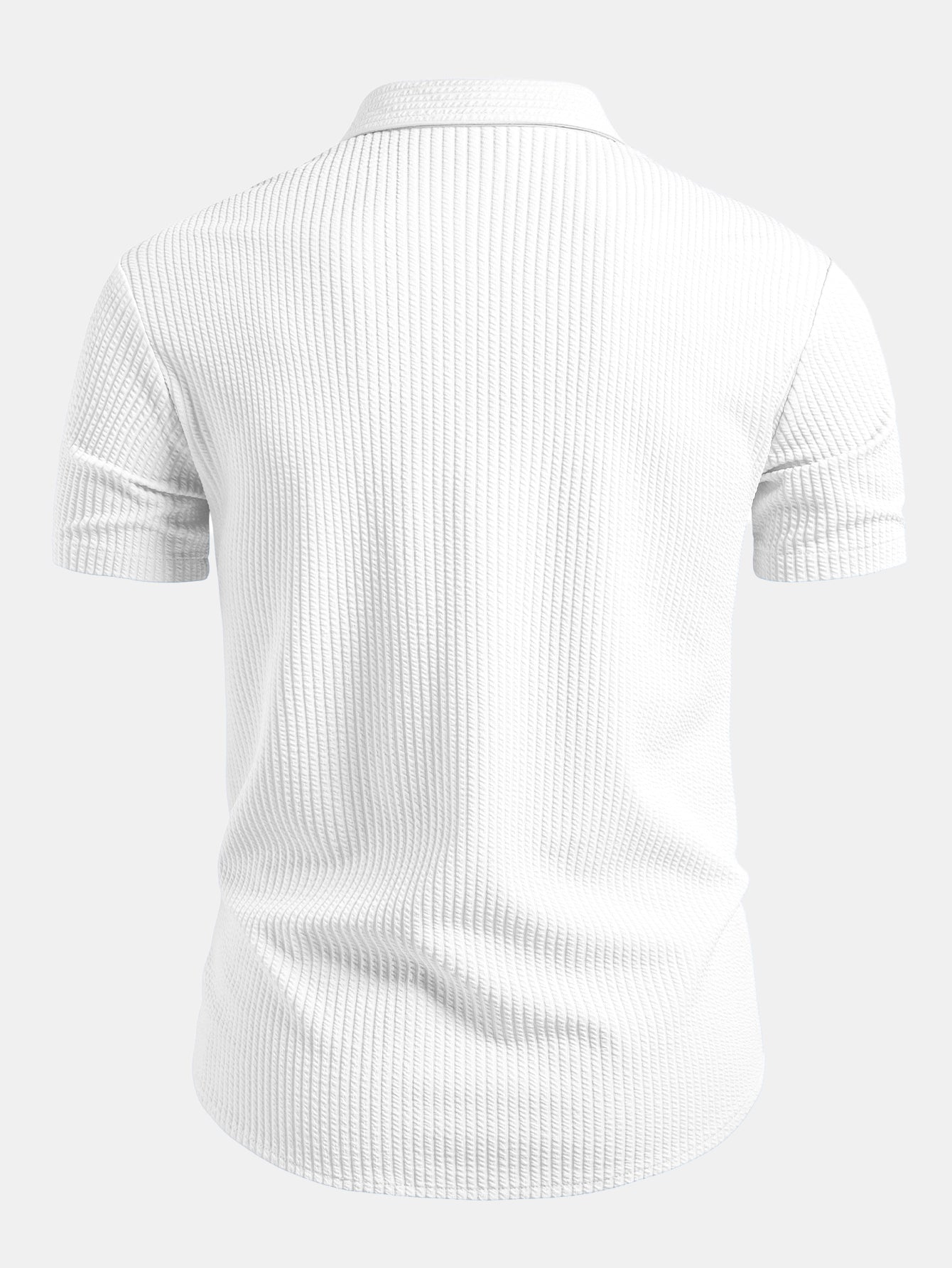 Camisa Muscle Fit Ribbed Button Up