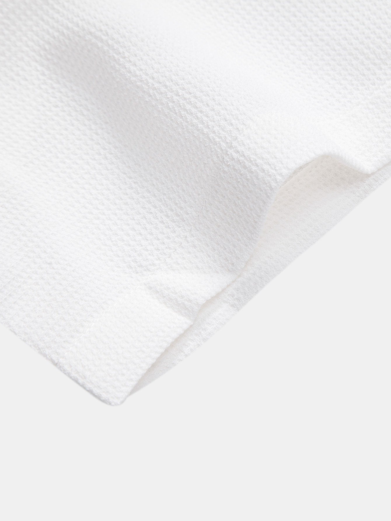 Camisa Waffle Textured Stand Collar