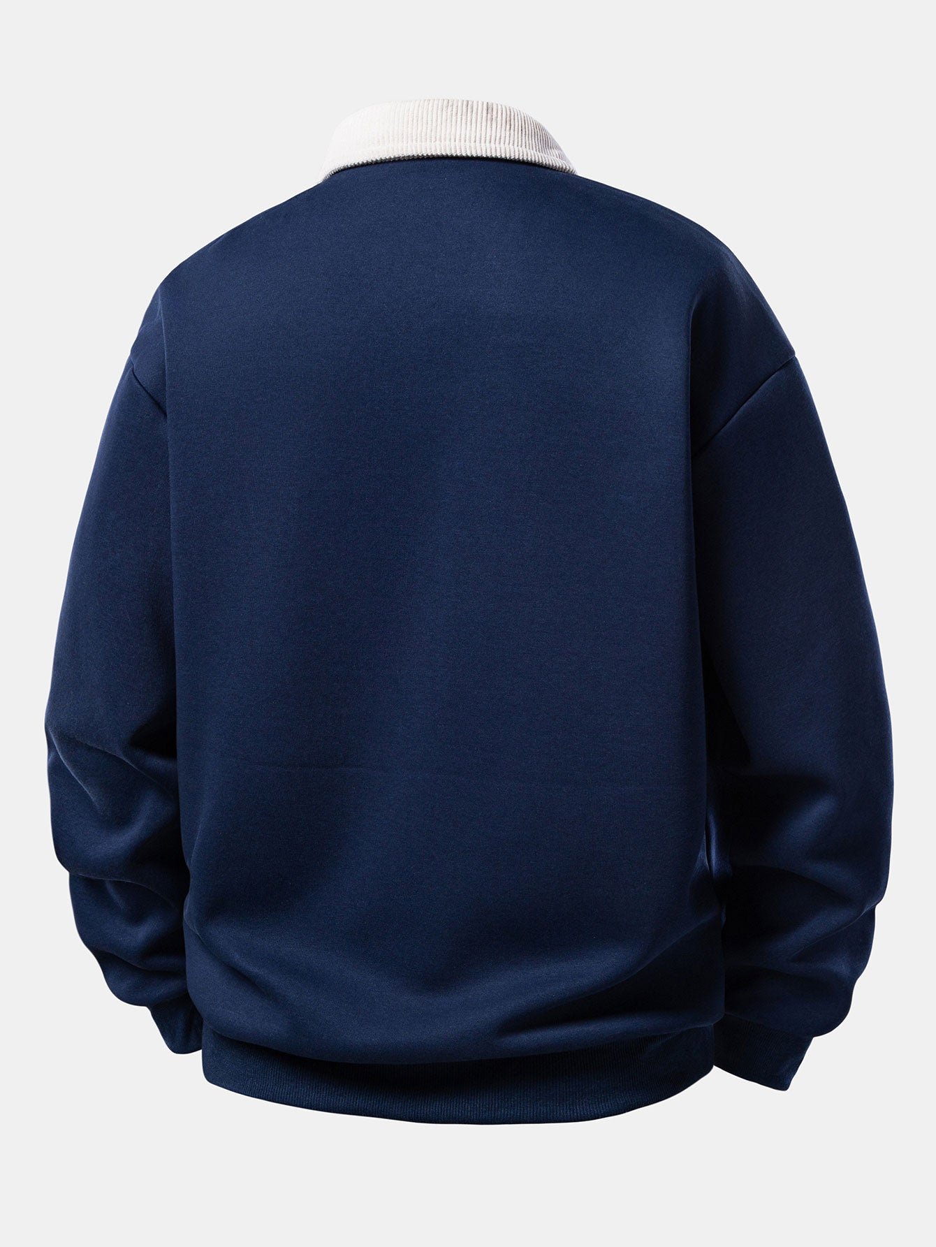 Sudadera Relax Fit Contrast Corduroy Polo Collar & Straight Leg Corduroy pantalón