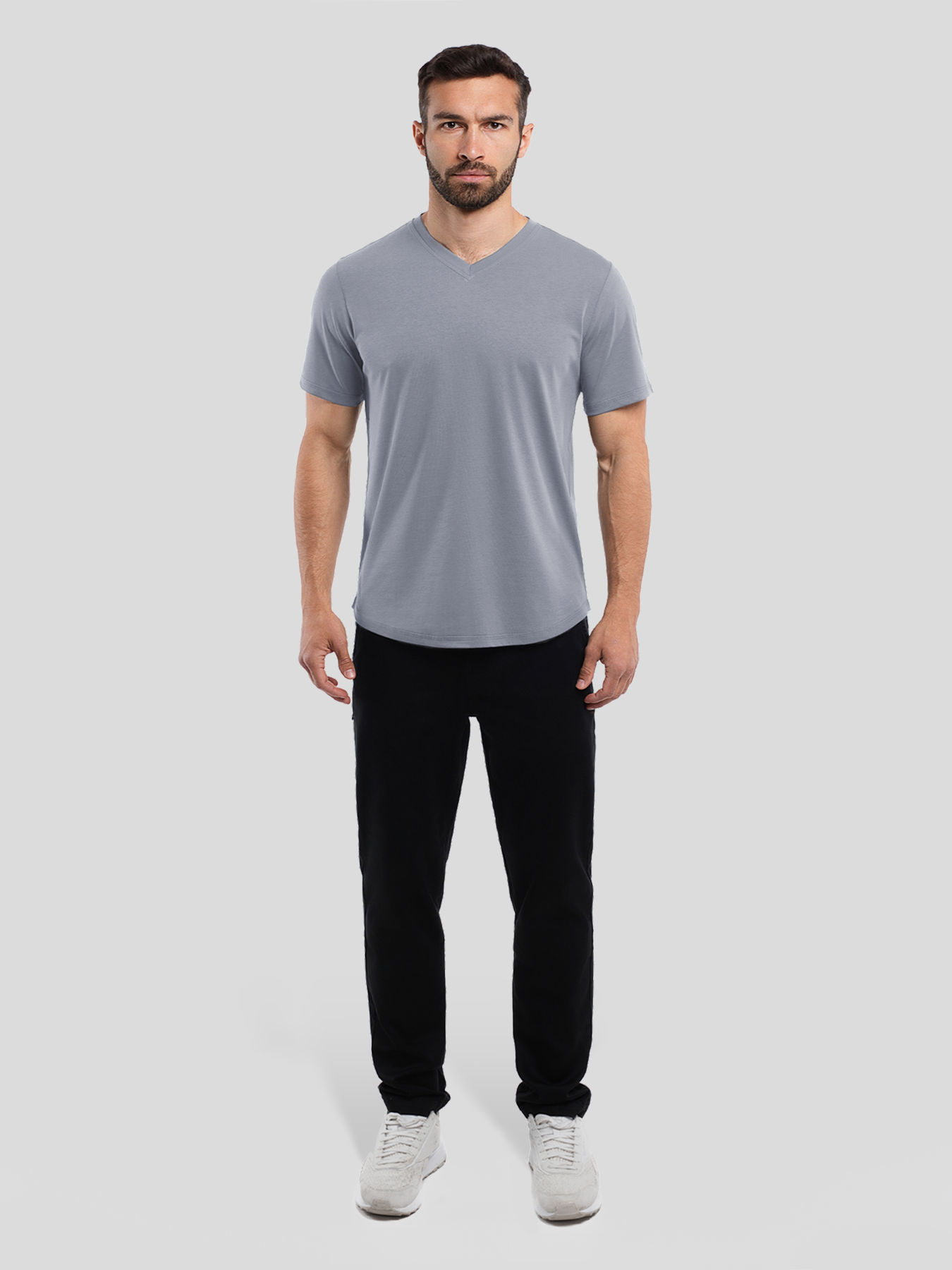 StayCool 2.0 V-neck Curve-Hem Tee: clásico Fit