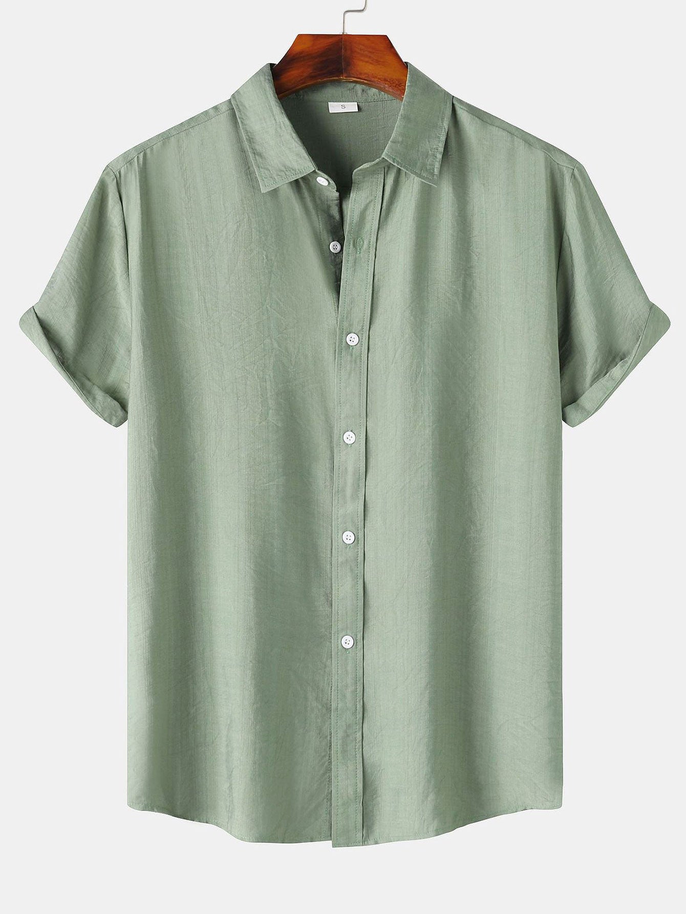 Camisa de manga corta Textured Button Up