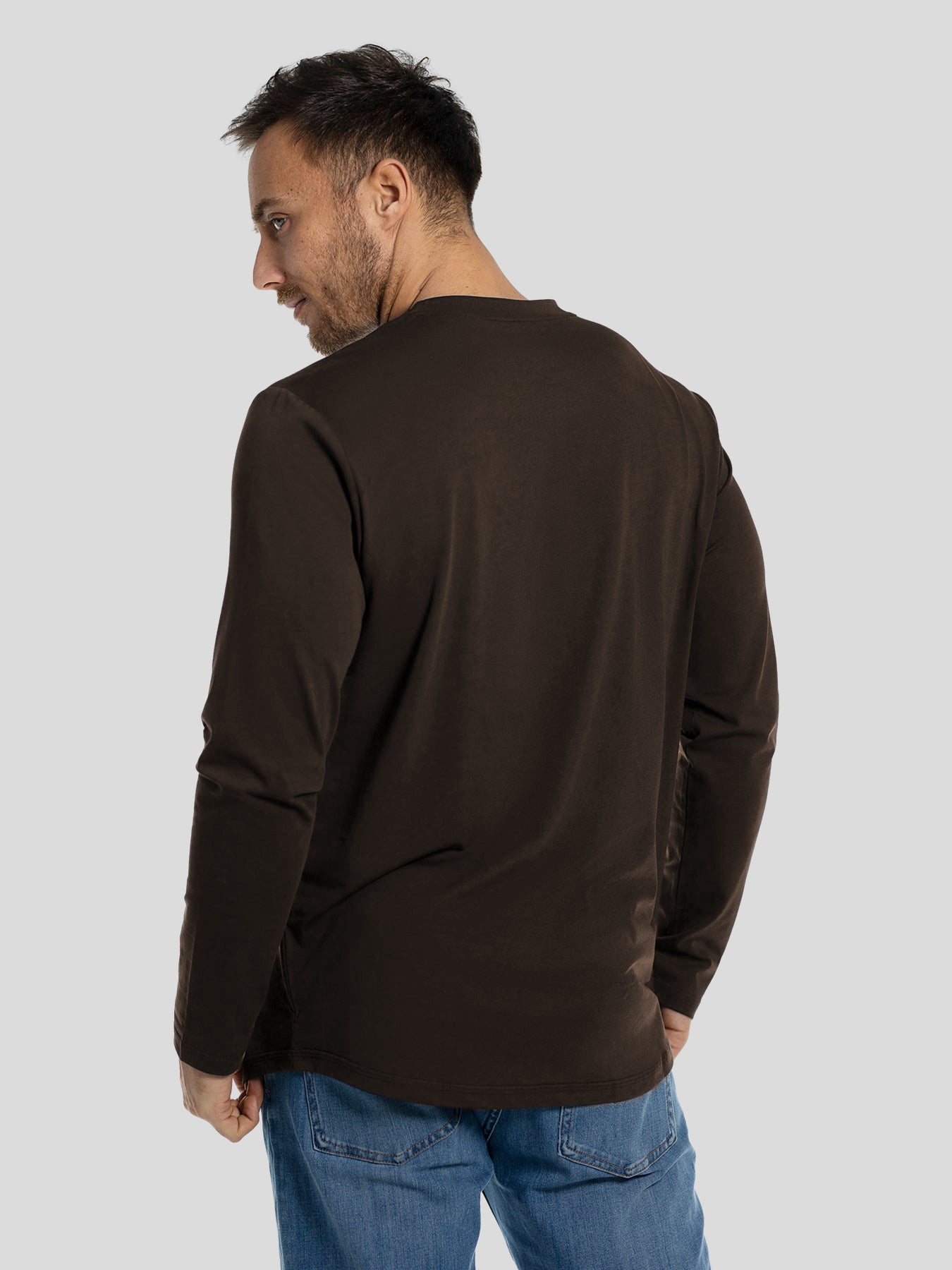 StaySmooth de manga larga Curve Hem Tee:clásico Fit