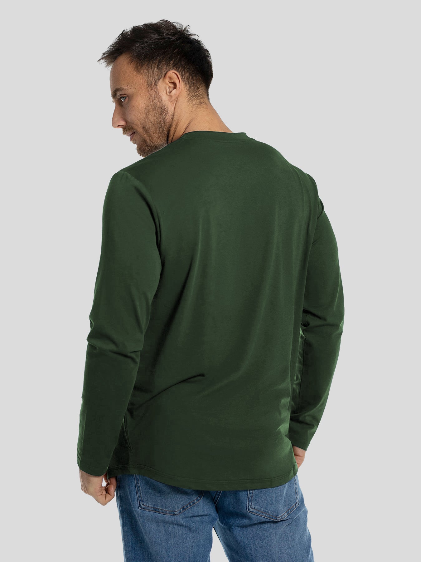 StaySmooth de manga larga Curve Hem Tee:clásico Fit